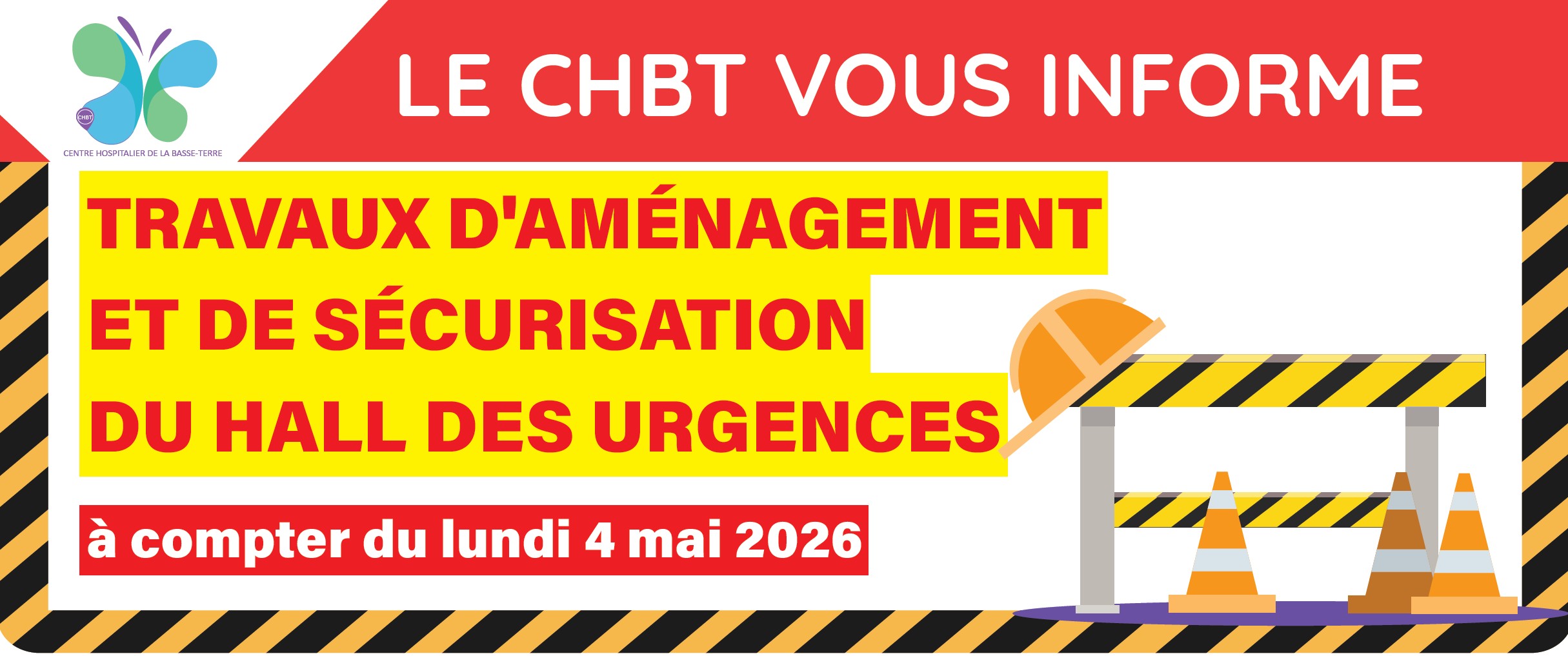 Le CHBT vous informe de travaux