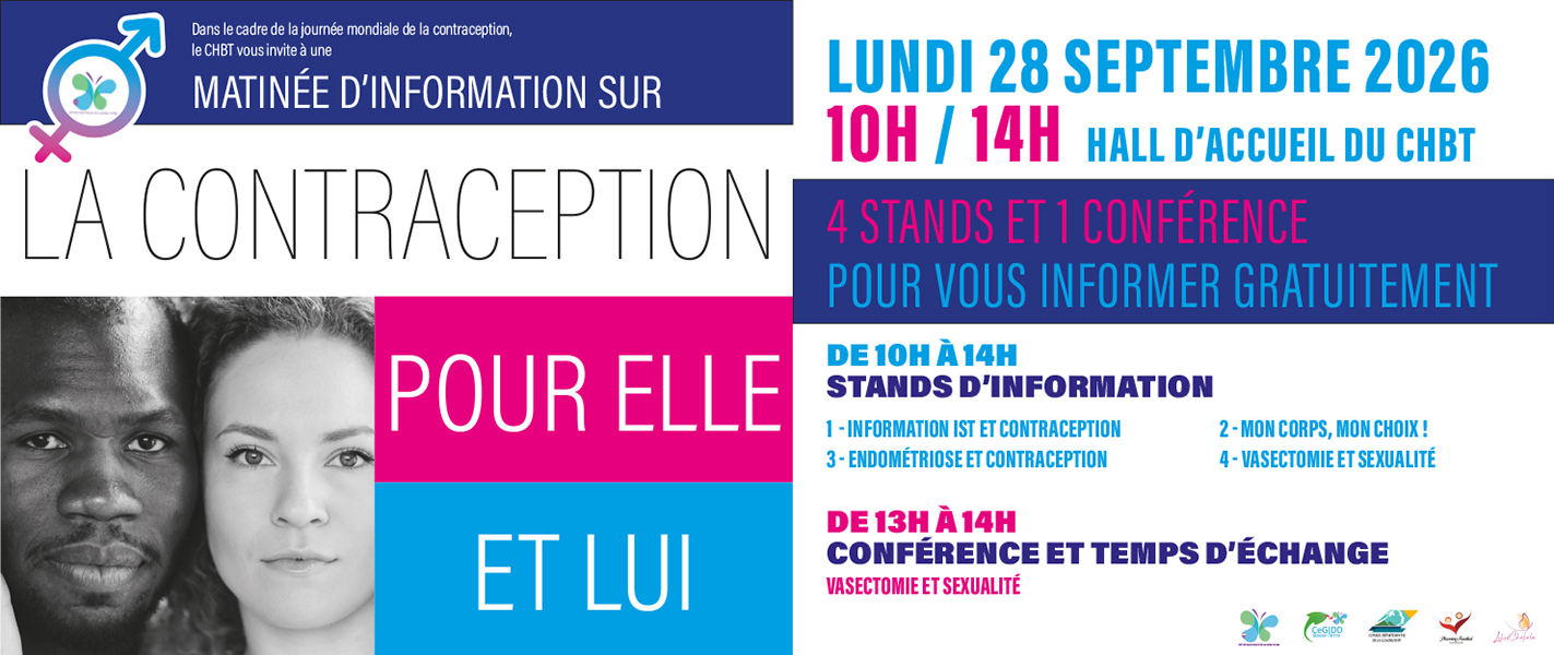 À venir : Matinée Contraception lundi 28 septembre. Plus d'informations en cliquant ici.